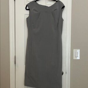 Calvin Klein Elegant Gray Sleeveless Dress Size 12